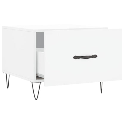 Sidebord Hvit 2 stk 50x50x40 cm