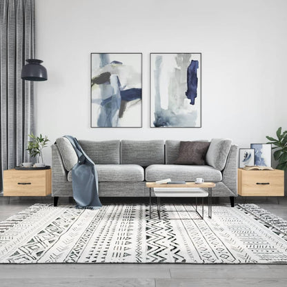 Salongbord Sofabord Sonoma Eik 2 stk 50x50x40 cm