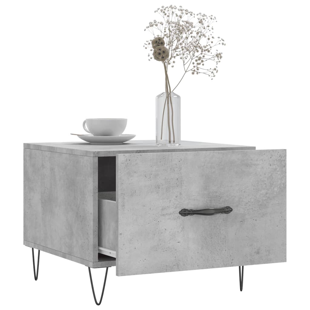 Salongbord Sofabord Betonggrå 2 stk 50x50x40 cm