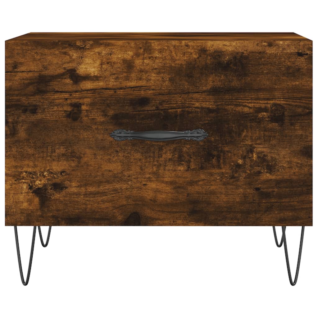 Salongbord Sofabord Røkt Eik 2 stk 50x50x40 cm