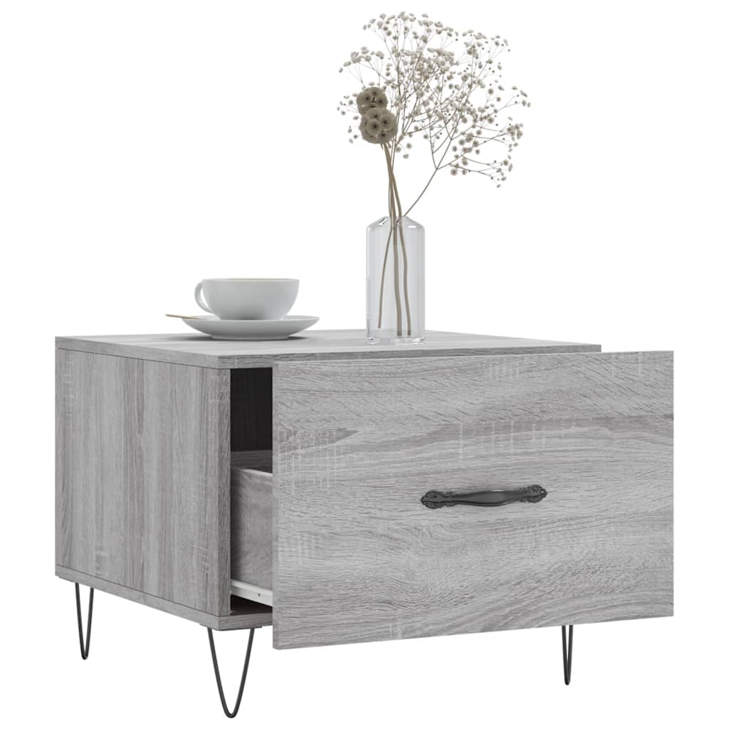 Salongbord Sofabord Sonoma Grå 2 stk 50x50x40 cm