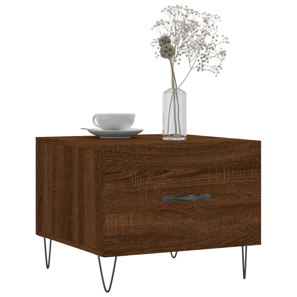 Salongbord Sofabord Brun Eik 2 stk 50x50x40 cm