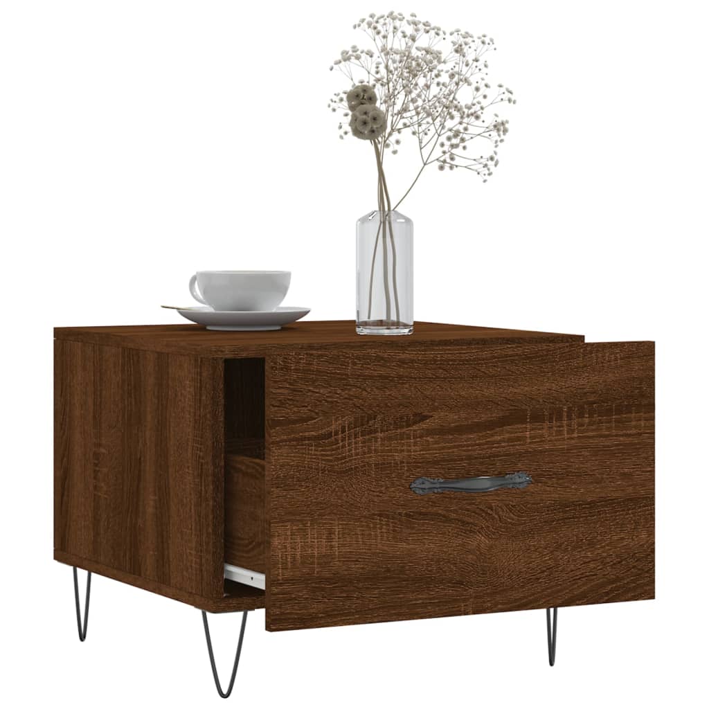 Salongbord Sofabord Brun Eik 2 stk 50x50x40 cm