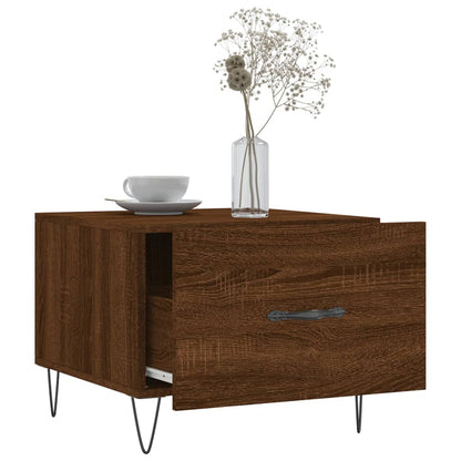 Salongbord Sofabord Brun Eik 2 stk 50x50x40 cm