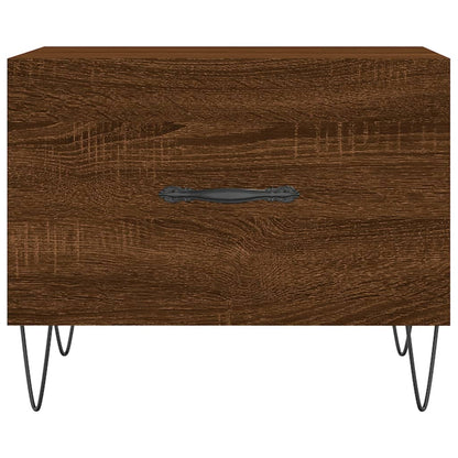 Salongbord Sofabord Brun Eik 2 stk 50x50x40 cm