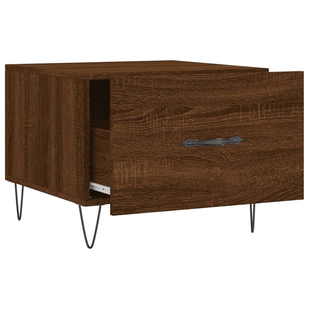 Salongbord Sofabord Brun Eik 2 stk 50x50x40 cm