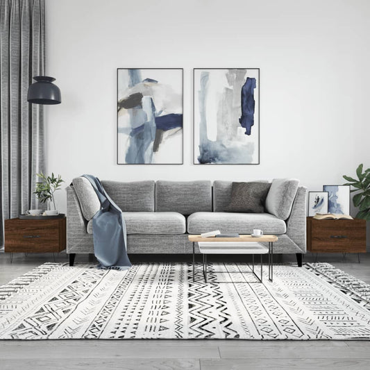 Salongbord Sofabord Brun Eik 2 stk 50x50x40 cm