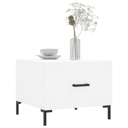 Sidebord Hvit 2 stk 50x50x40 cm