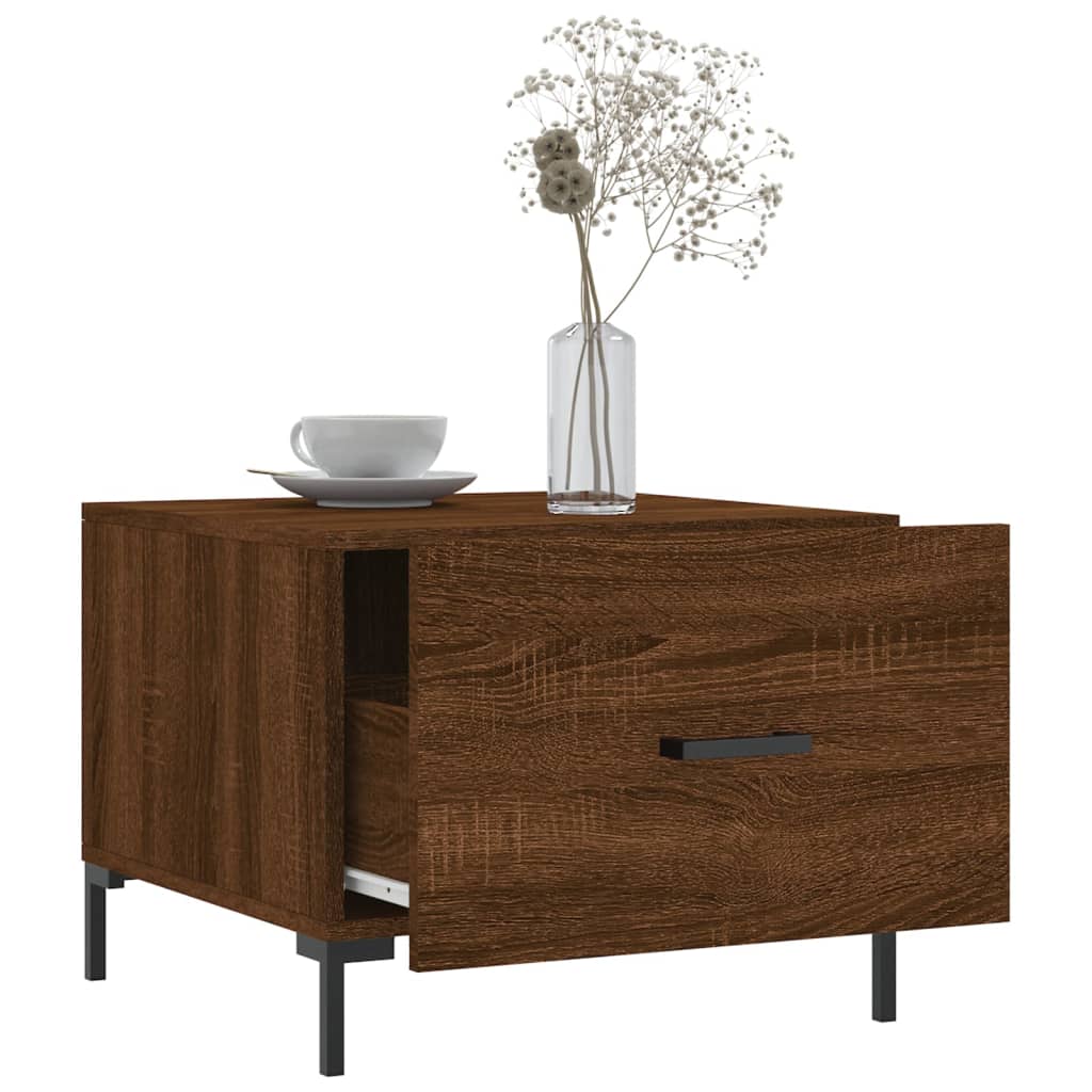 Salongbord Sofabord Brun Eik 2 stk 50x50x40 cm