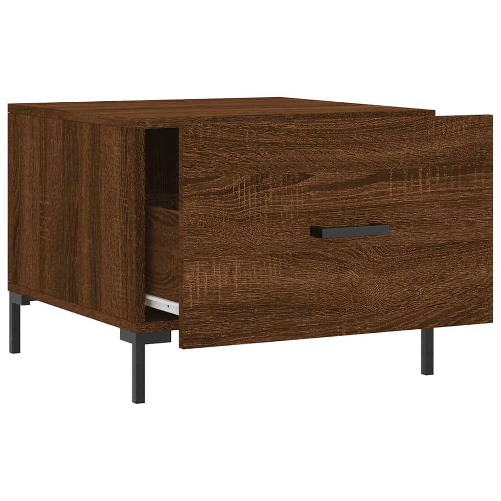Salongbord Sofabord Brun Eik 2 stk 50x50x40 cm