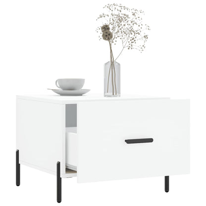 Sidebord Hvit 2 stk 50x50x40 cm