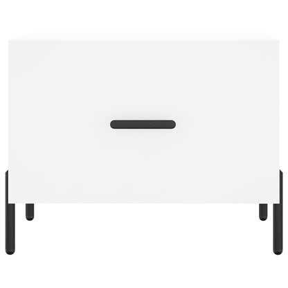 Sidebord Hvit 2 stk 50x50x40 cm