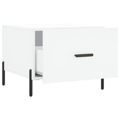Sidebord Hvit 2 stk 50x50x40 cm
