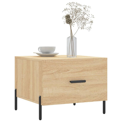 Salongbord Sofabord Sonoma Eik 2 stk 50x50x40 cm
