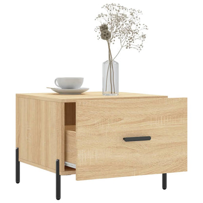 Salongbord Sofabord Sonoma Eik 2 stk 50x50x40 cm