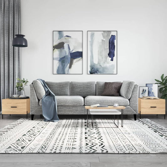 Salongbord Sofabord Sonoma Eik 2 stk 50x50x40 cm