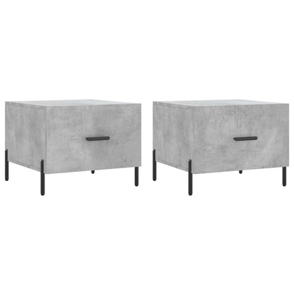Salongbord Sofabord Betonggrå 2 stk 50x50x40 cm