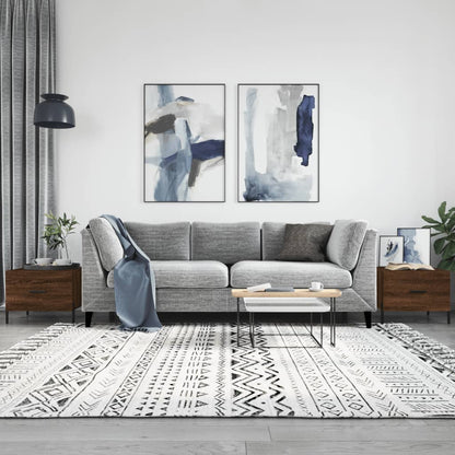 Salongbord Sofabord Brun Eik 2 stk 50x50x40 cm