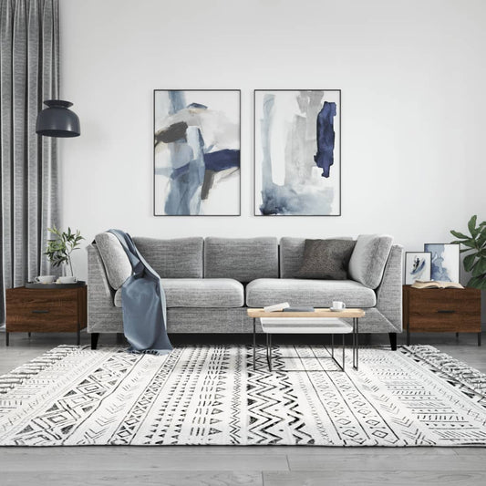 Salongbord Sofabord Brun Eik 2 stk 50x50x40 cm