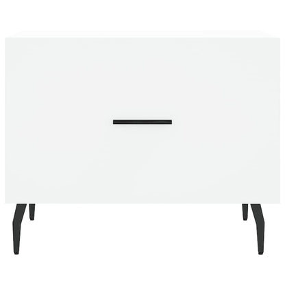 Sidebord Hvit 2 stk 50x50x40 cm