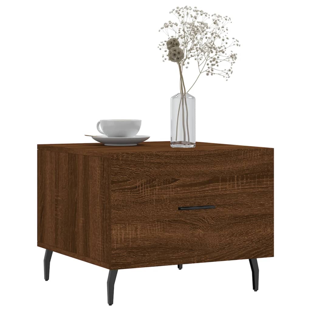 Salongbord Sofabord Brun Eik 2 stk 50x50x40 cm