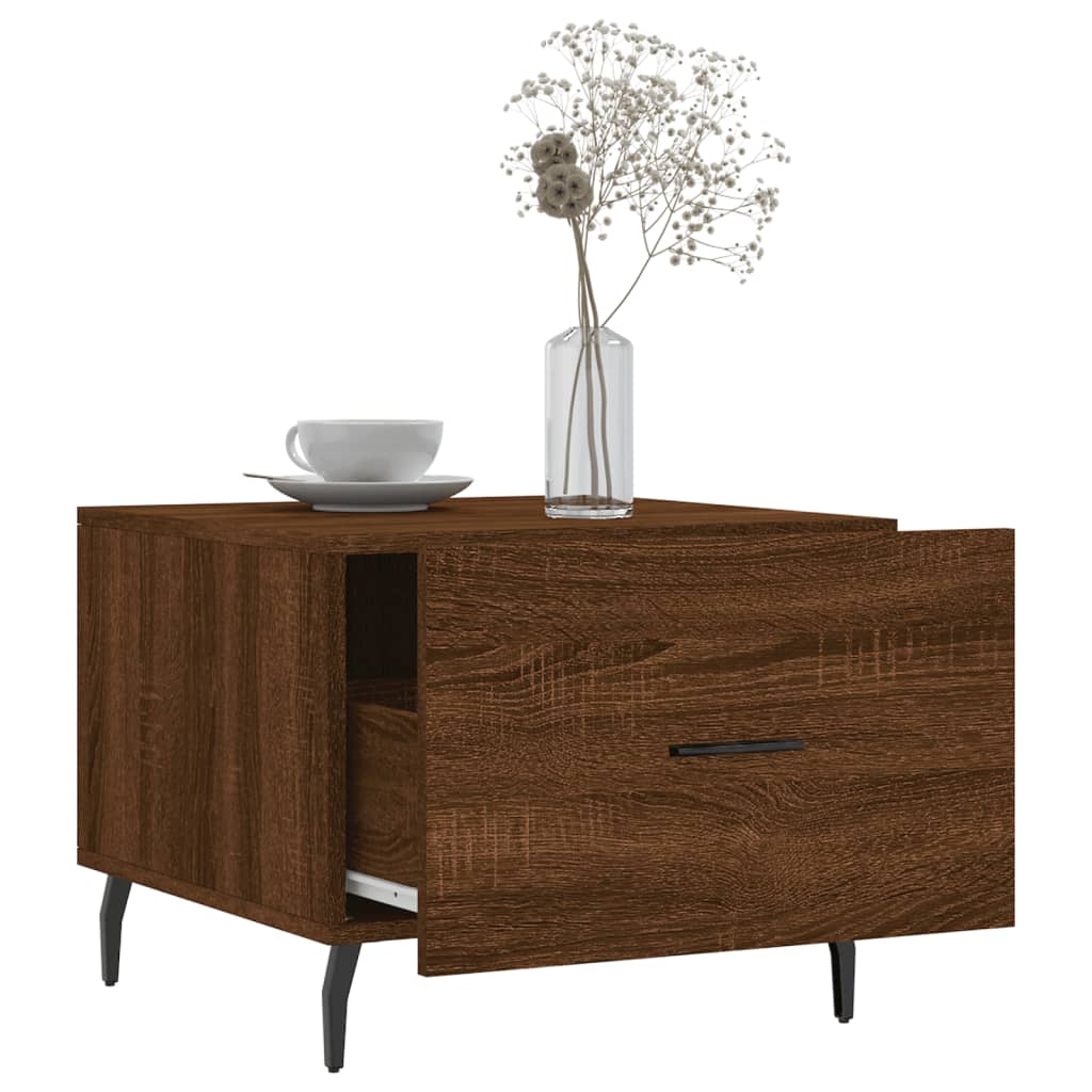 Salongbord Sofabord Brun Eik 2 stk 50x50x40 cm