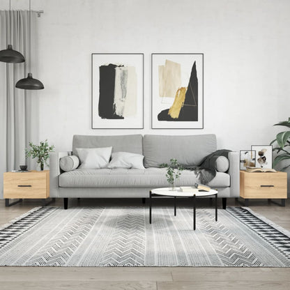 Salongbord Sofabord Sonoma Eik 2 stk 50x50x40 cm