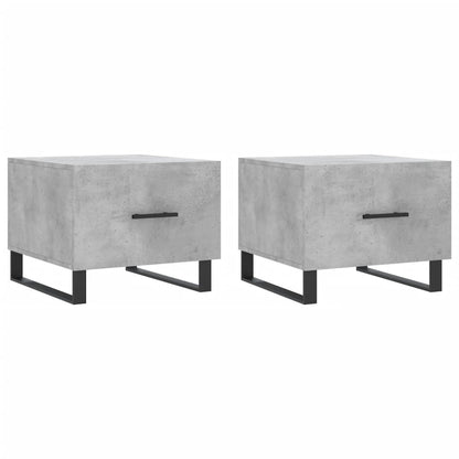 Salongbord Sofabord Betonggrå 2 stk 50x50x40 cm