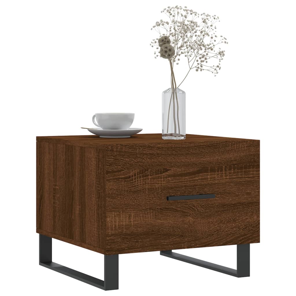 Salongbord Sofabord Brun Eik 2 stk 50x50x40 cm