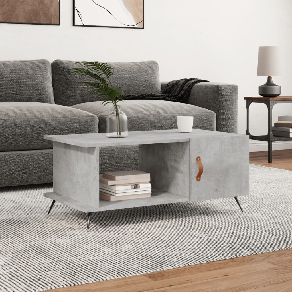 Salongbord Sofabord Betonggrå 90x50x40 cm