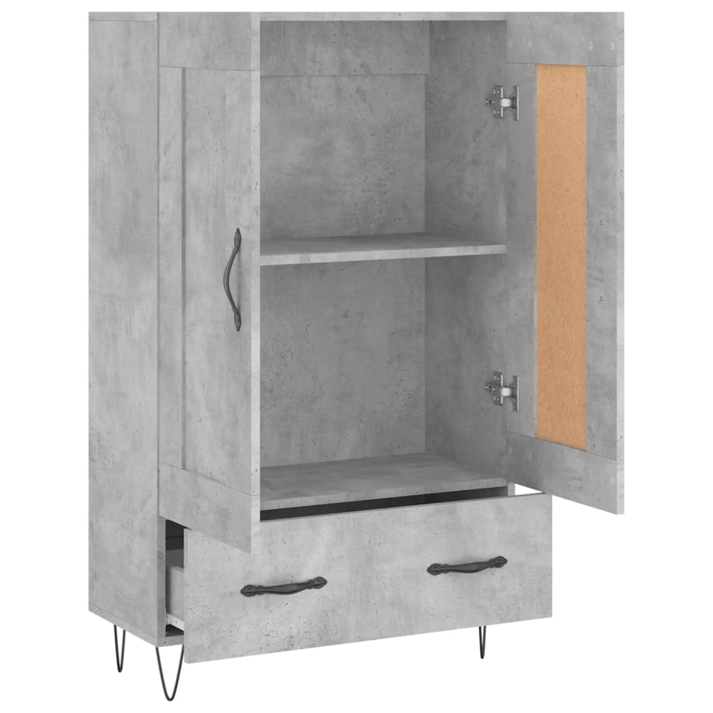 Skap Betonggrå 69,5x31x115 cm