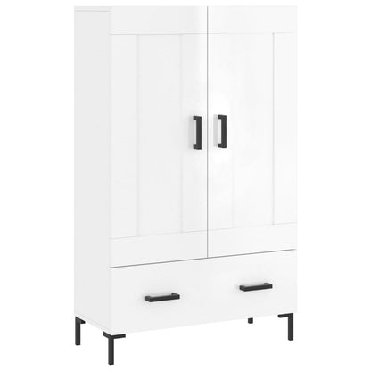 Skap Høyglans Hvit 69,5x31x115 cm