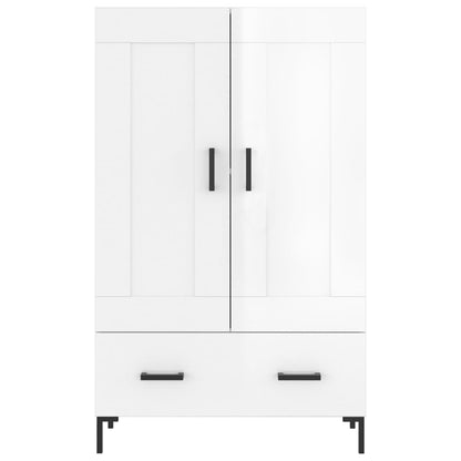 Skap Høyglans Hvit 69,5x31x115 cm