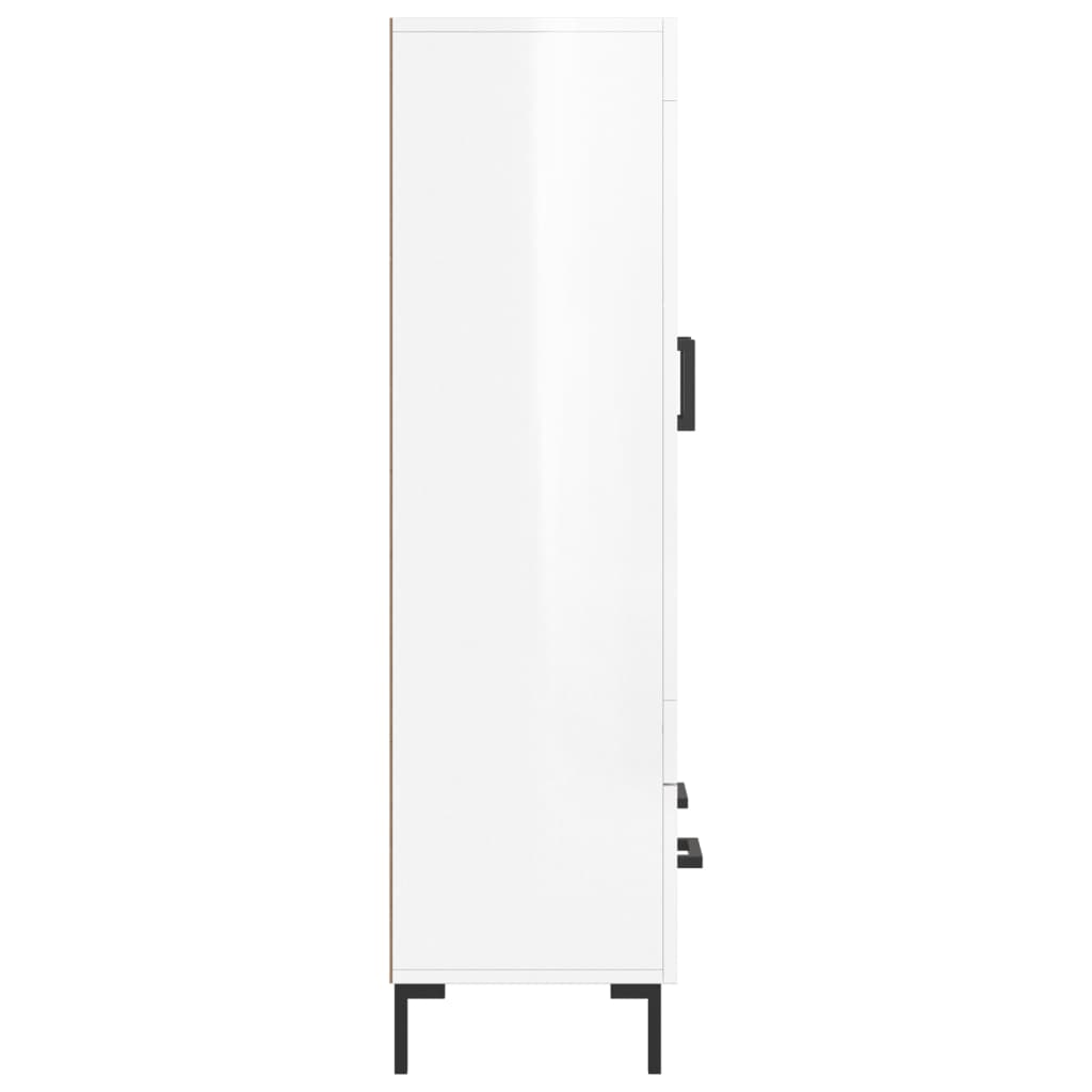 Skap Høyglans Hvit 69,5x31x115 cm