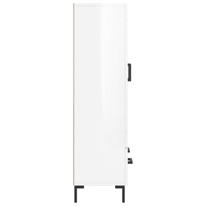 Skap Høyglans Hvit 69,5x31x115 cm