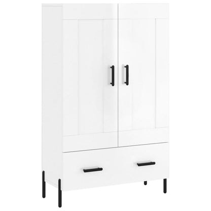 Skap Høyglans Hvit 69,5x31x115 cm