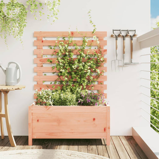 Utendørs Blomsterkasse Plantekasse Tre med stativ 79x39,5x114 cm heltre furu