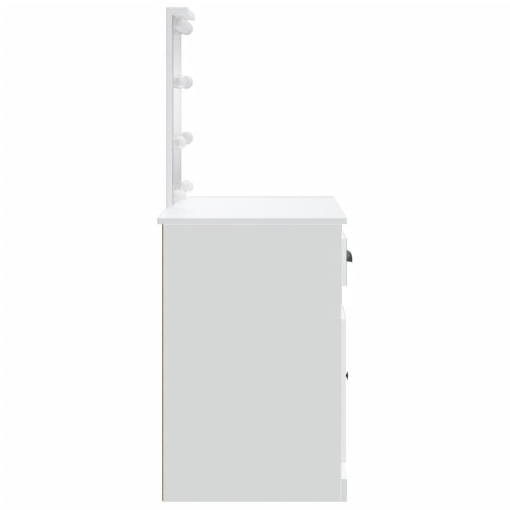 Sminkebord Hvit LED 90x42x132,5 cm