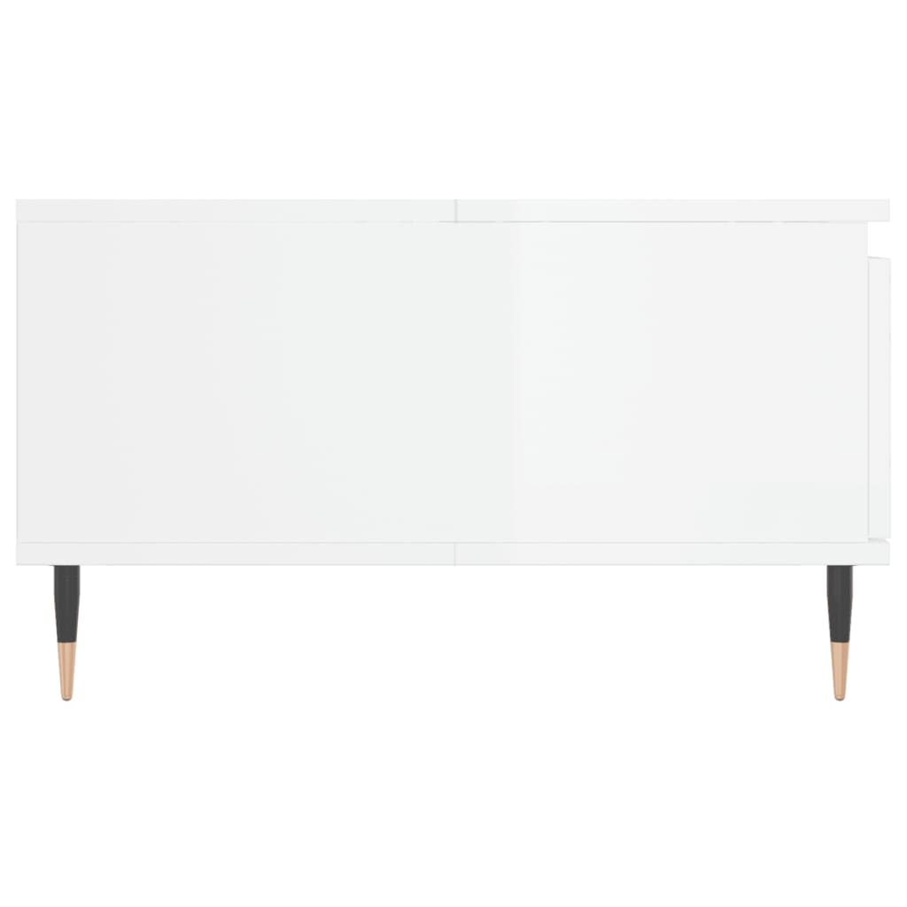 Salongbord Sofabord Høyglans Hvit 90x60x35 cm