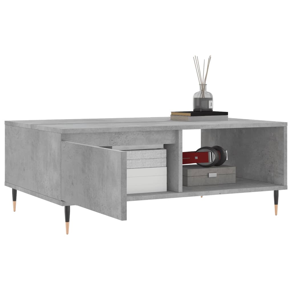 Salongbord Sofabord Betonggrå 90x60x35 cm