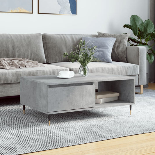 Salongbord Sofabord Betonggrå 90x60x35 cm