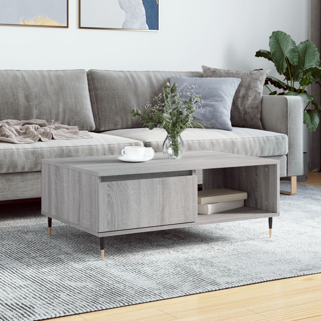 Salongbord Sofabord Sonoma Grå 90x60x35 cm