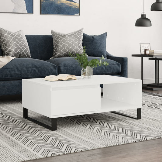 Salongbord Sofabord Hvit 90x60x35 cm