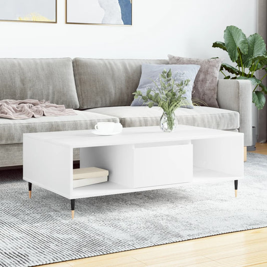 Salongbord Sofabord Hvit 104x60x35 cm