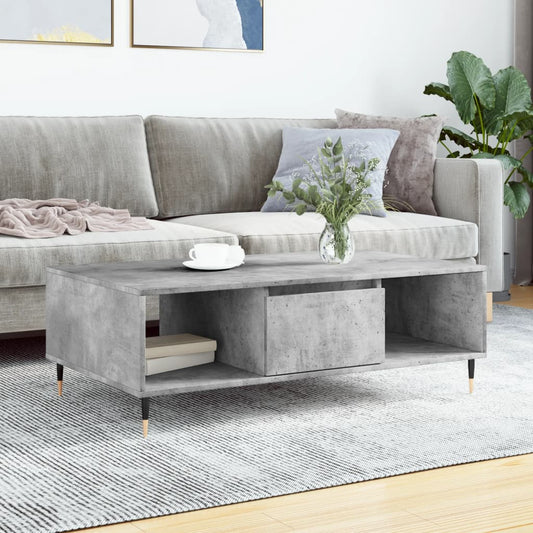 Salongbord Sofabord Betonggrå 104x60x35 cm