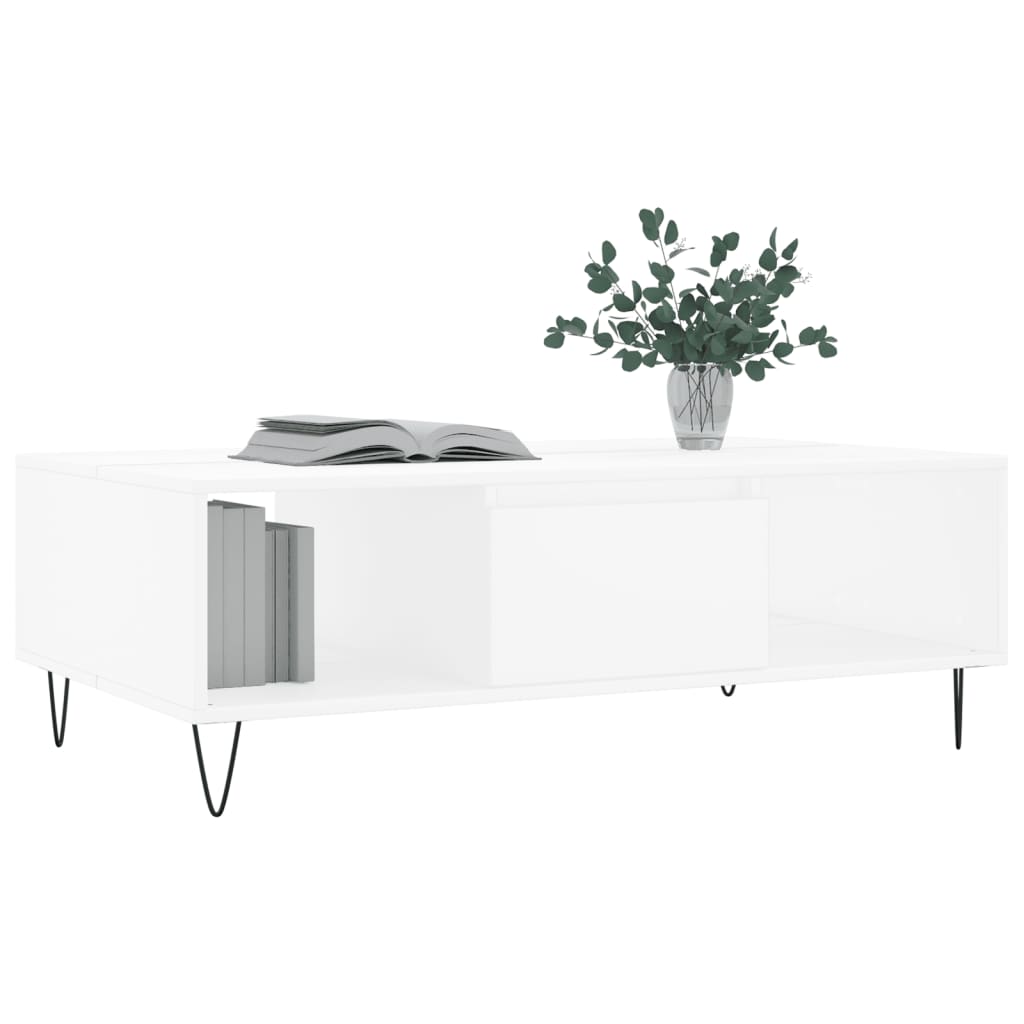 Salongbord Sofabord Hvit 104x60x35 cm
