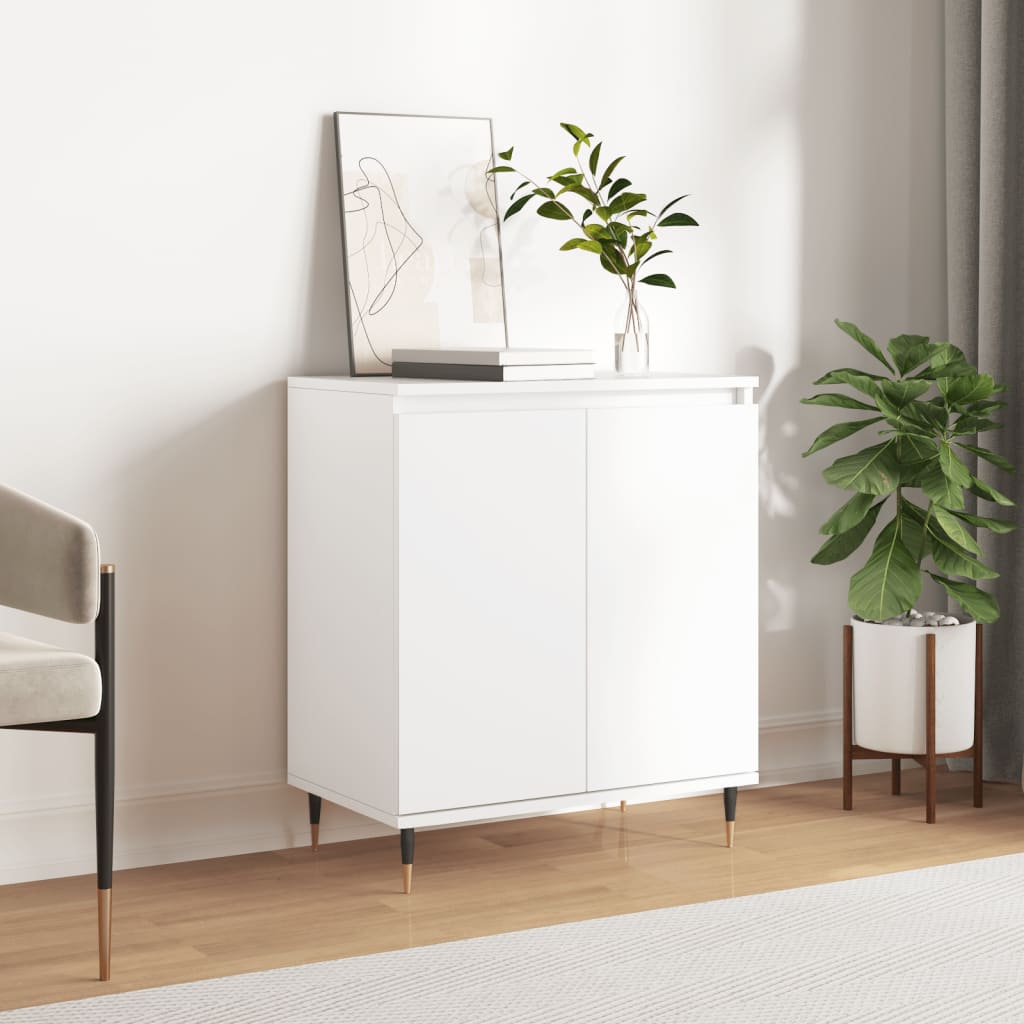 Skjenk hvit 60x35x70 cm konstruert tre