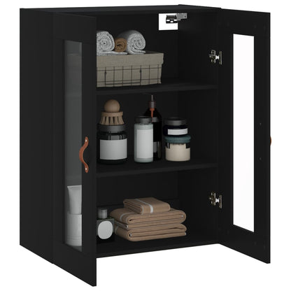 Veggskap Svart 69,5x34x90 cm