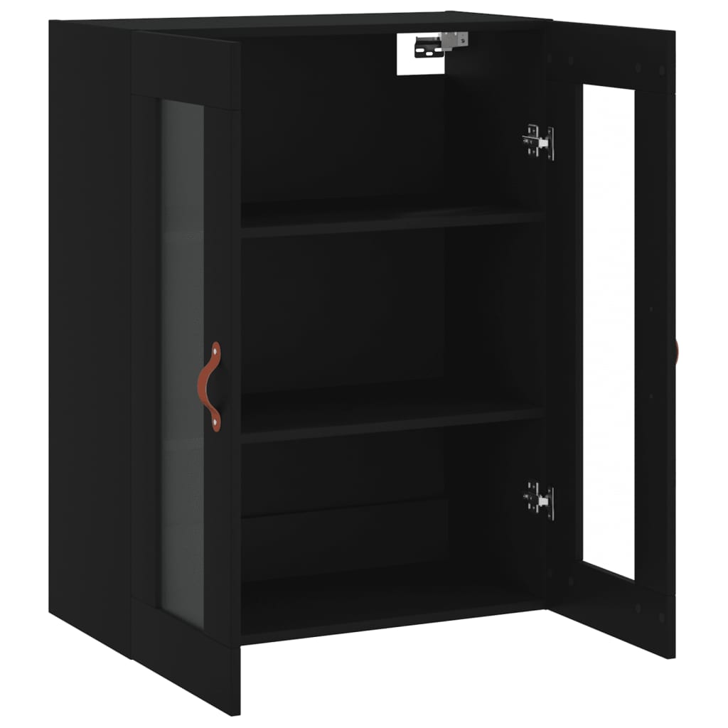 Veggskap Svart 69,5x34x90 cm