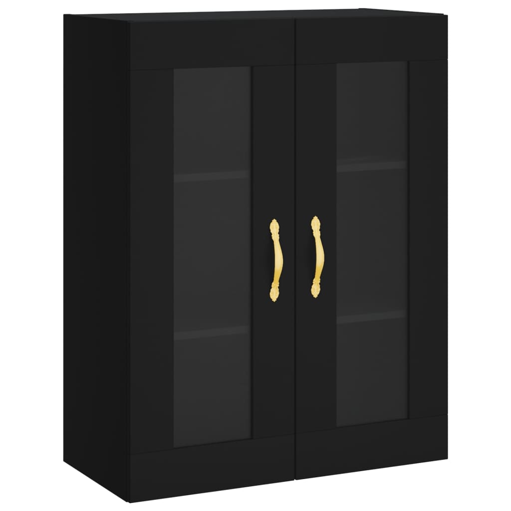 Veggskap Svart 69,5x34x90 cm